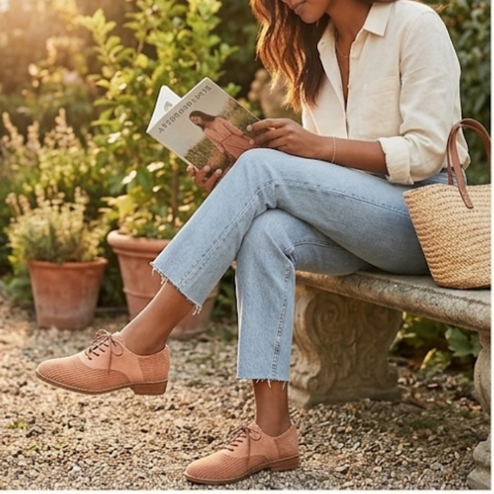Anthropologie Blush Pink Corduroy Oxford Loafers Spain Sz 39 US 8.5 - Picture 12 of 12